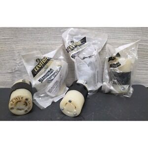 3 Leviton, 1 Hubbell 2363 Twist Locking Turn Lock Connector 20A 125/250V E3